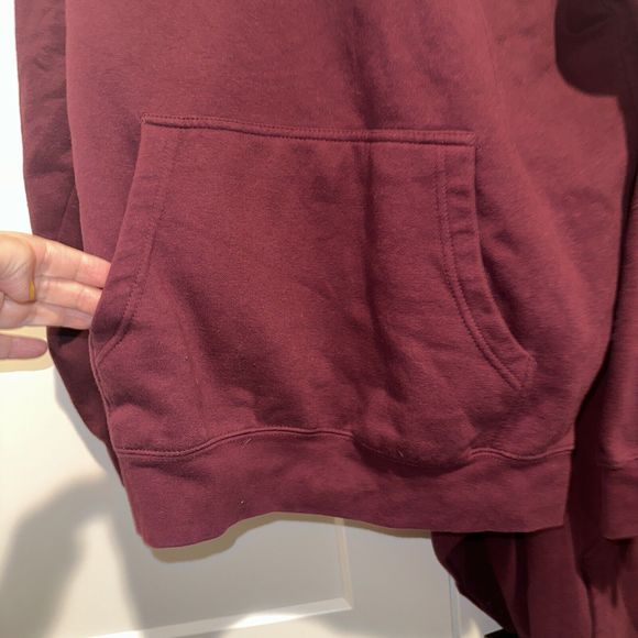 Teddy & Tina Together Couple Hoodies Size Large Oversized Burgandy - Picture 4 of 5